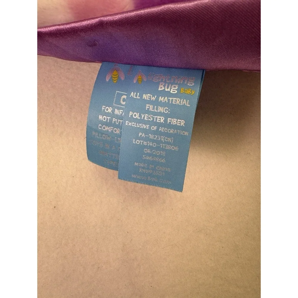 Lightning‎ Bug Lovey Security Baby Blanket Purple Pink Love Heart Satin